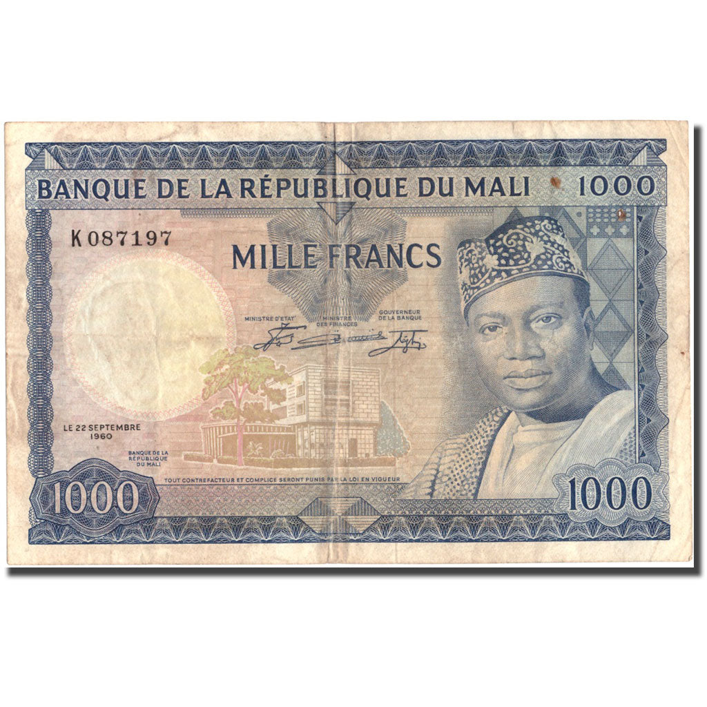 bankovec, 
  
  Mali, 
  
  1000 frankov