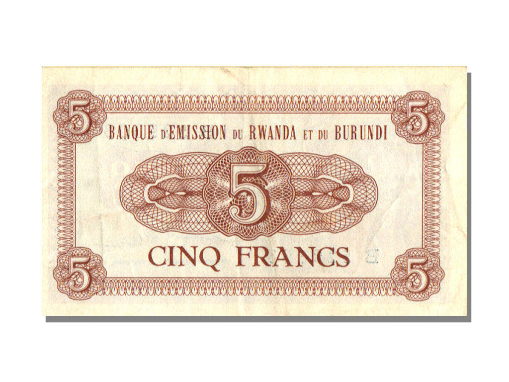 bankovec, 
  
  Ruanda-Burundi, 
  
  5 frankov