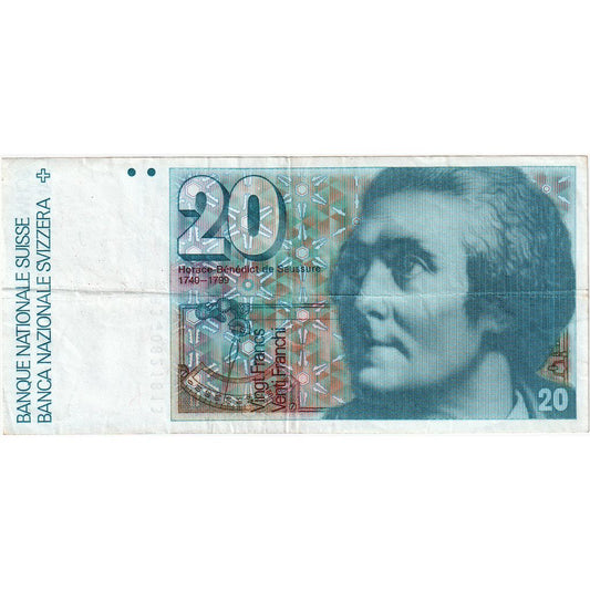 Švica, 
  
  20 frankov, 
  
  KM: 55 ur