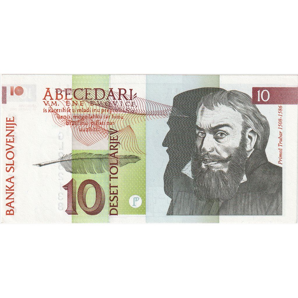 Slovenija, 
  
  10 Tolarjev, 
  
  1992