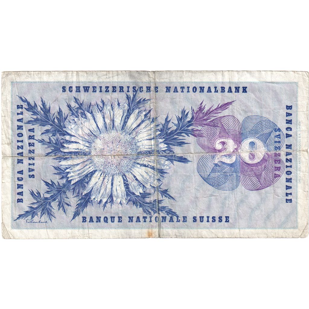 Švica, 
  
  20 frankov, 
  
  1969-01-15