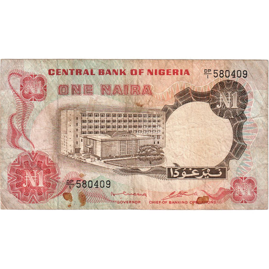 Nigerija, 
  
  1 Naira, 
  
  VF (20-25)