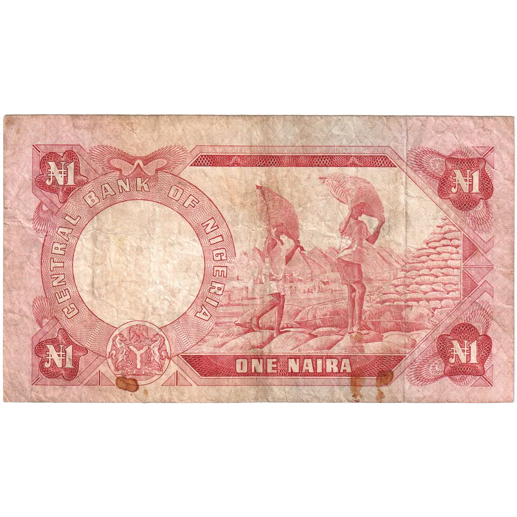 Nigerija, 
  
  1 Naira, 
  
  VF (20-25)