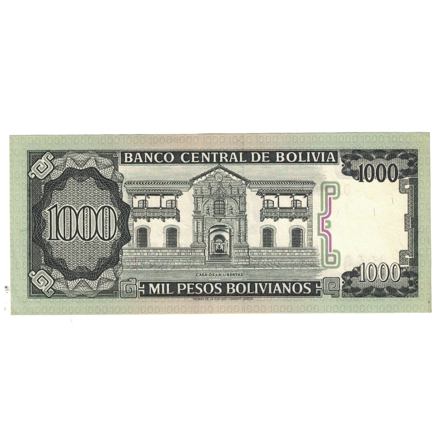 bankovec, 
  
  Bolivija, 
  
  1000 bolivijskih pesov