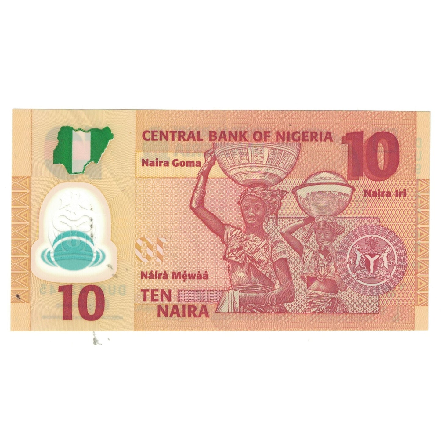 bankovec, 
  
  Nigerija, 
  
  10 Naira