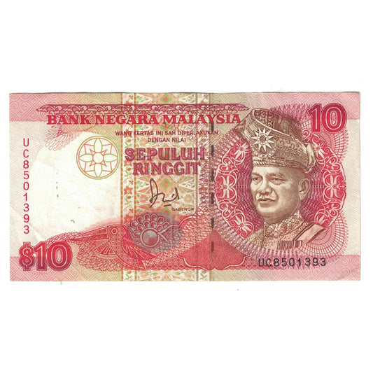 bankovec, 
  
  Malezija, 
  
  10 ringitov