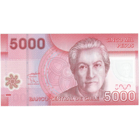 Čile, 
  
  5000 pesov, 
  
  2009