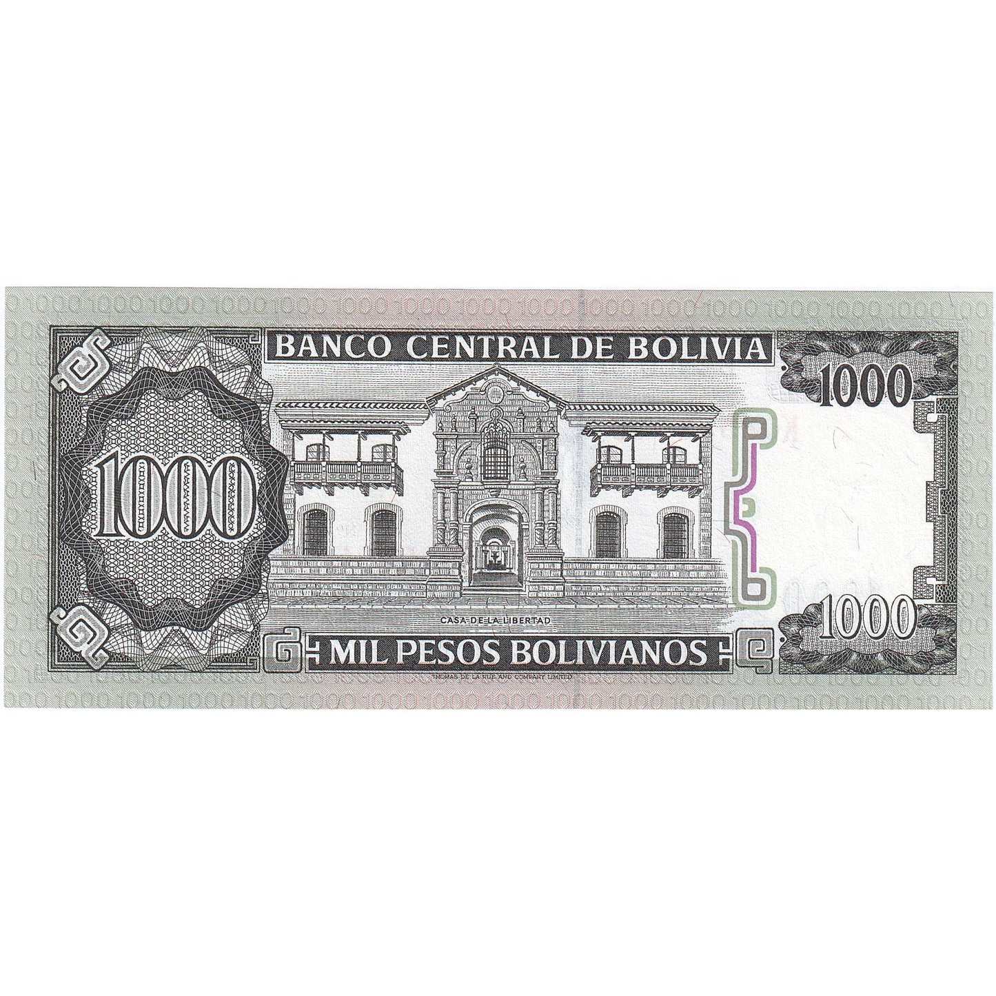 Bolivija, 
  
  1000 bolivianskih pesosov, 
  
  1982