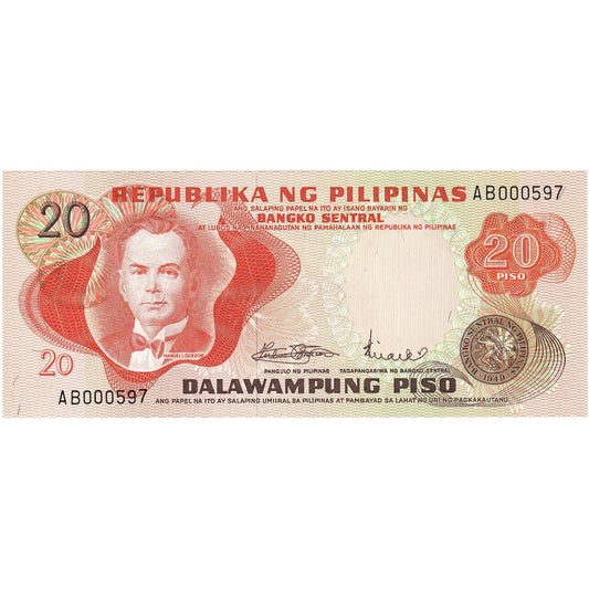 Filipini, 
  
  20 pisov, 
  
  KM: 150a