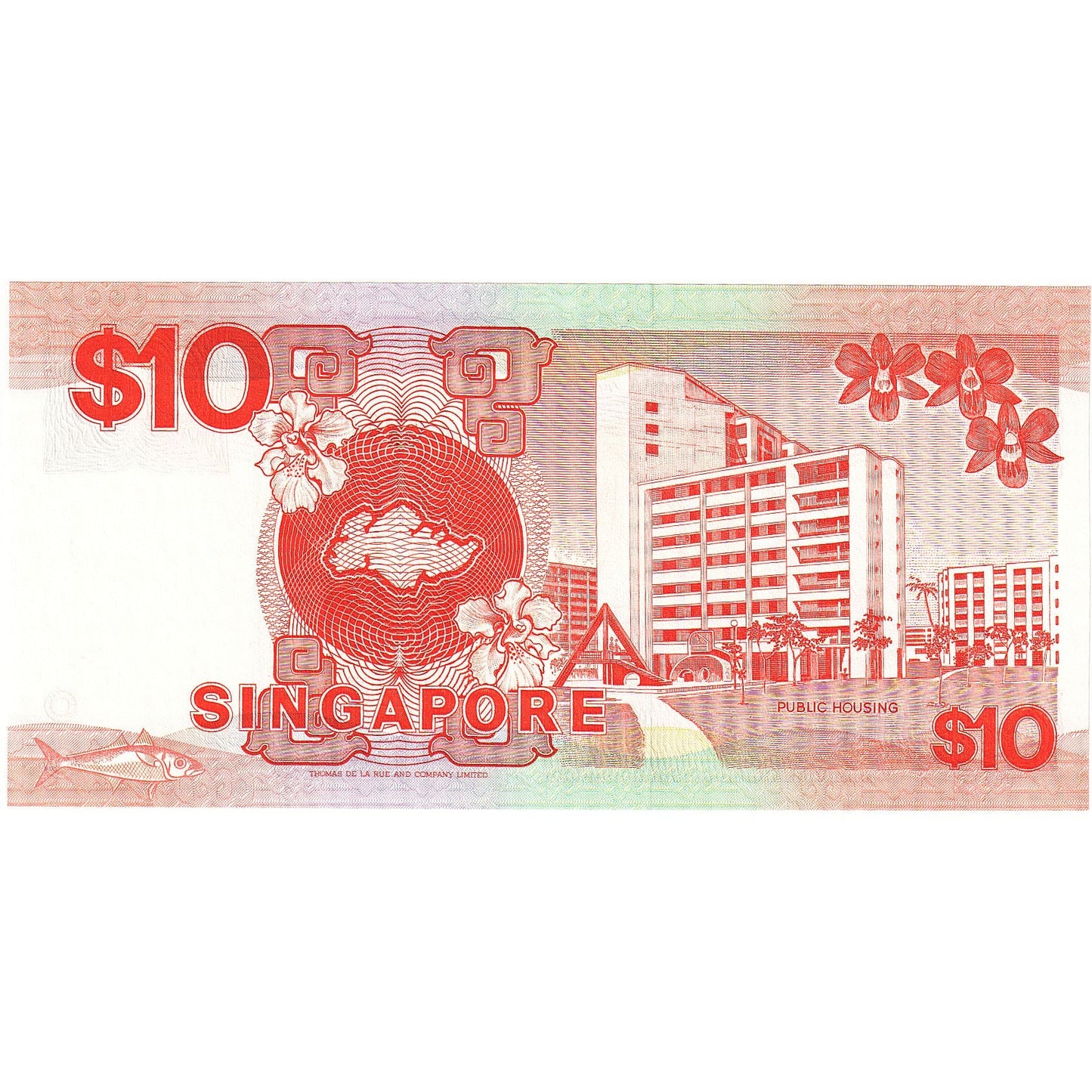 Singapur, 
  
  10 dolarjev, 
  
  1976