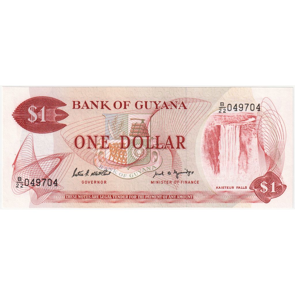 Gvajana, 
  
  1 dolar, 
  
  Brez datuma (1992)