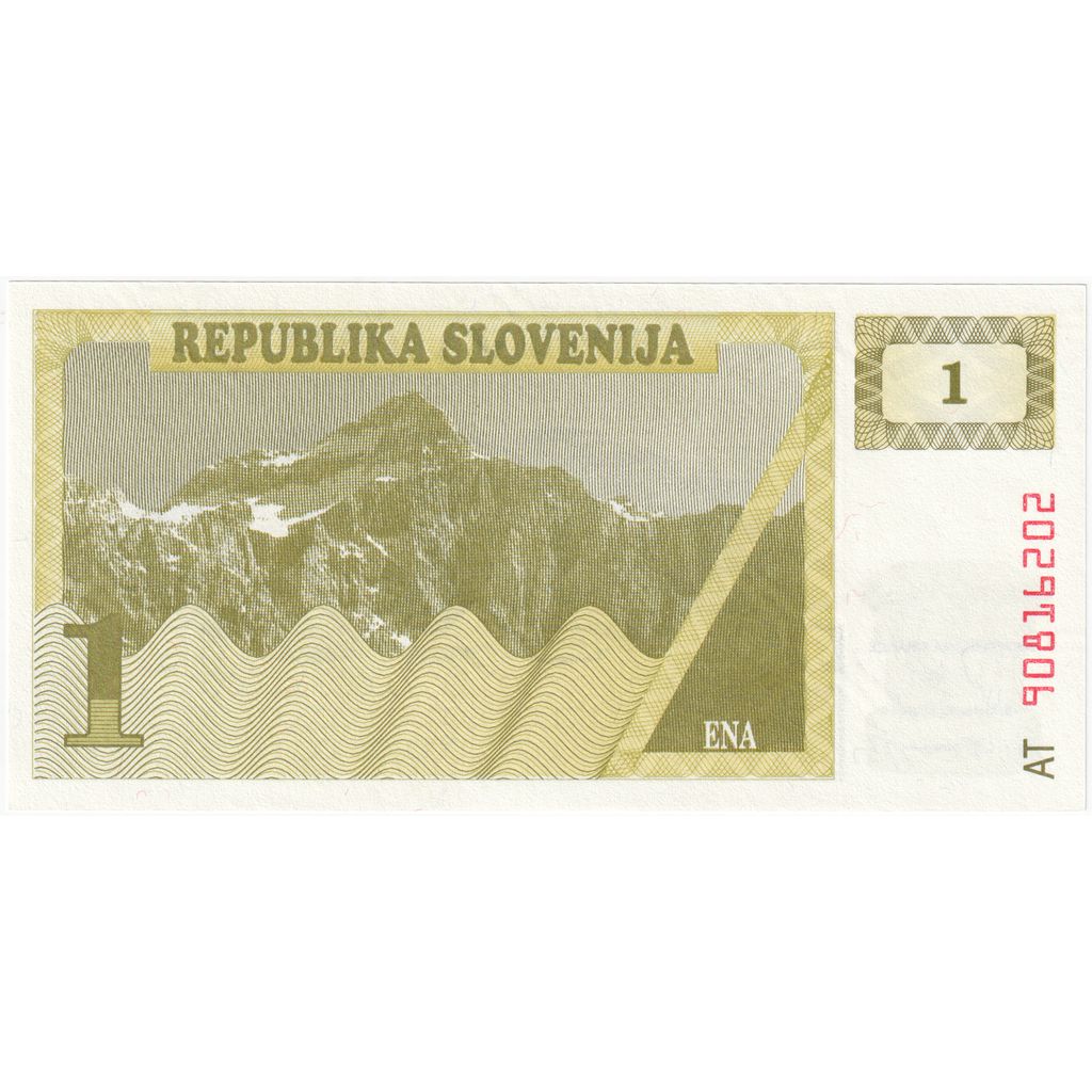 Slovenija, 
  
  1 tolar, 
  
  UNC (65-70)