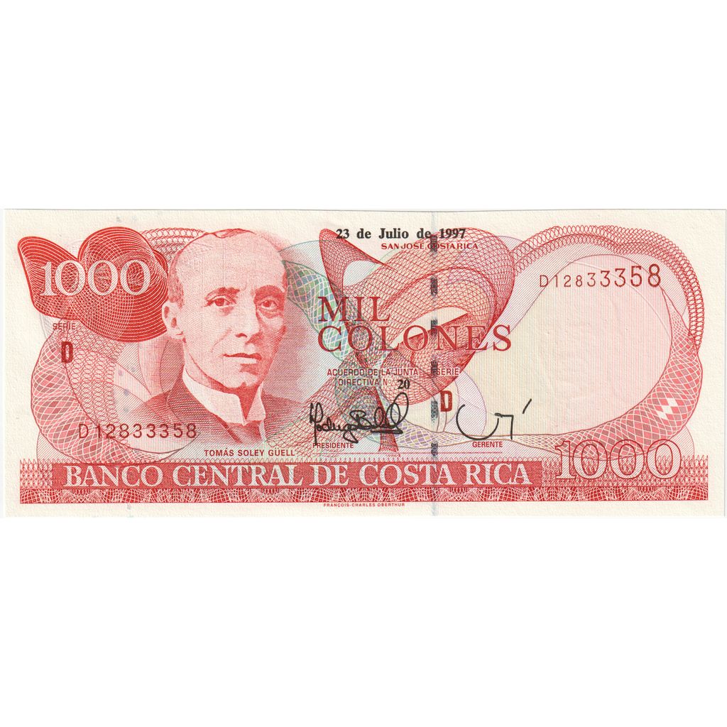 Kostarika, 
  
  1000 kolonov, 
  
  1997