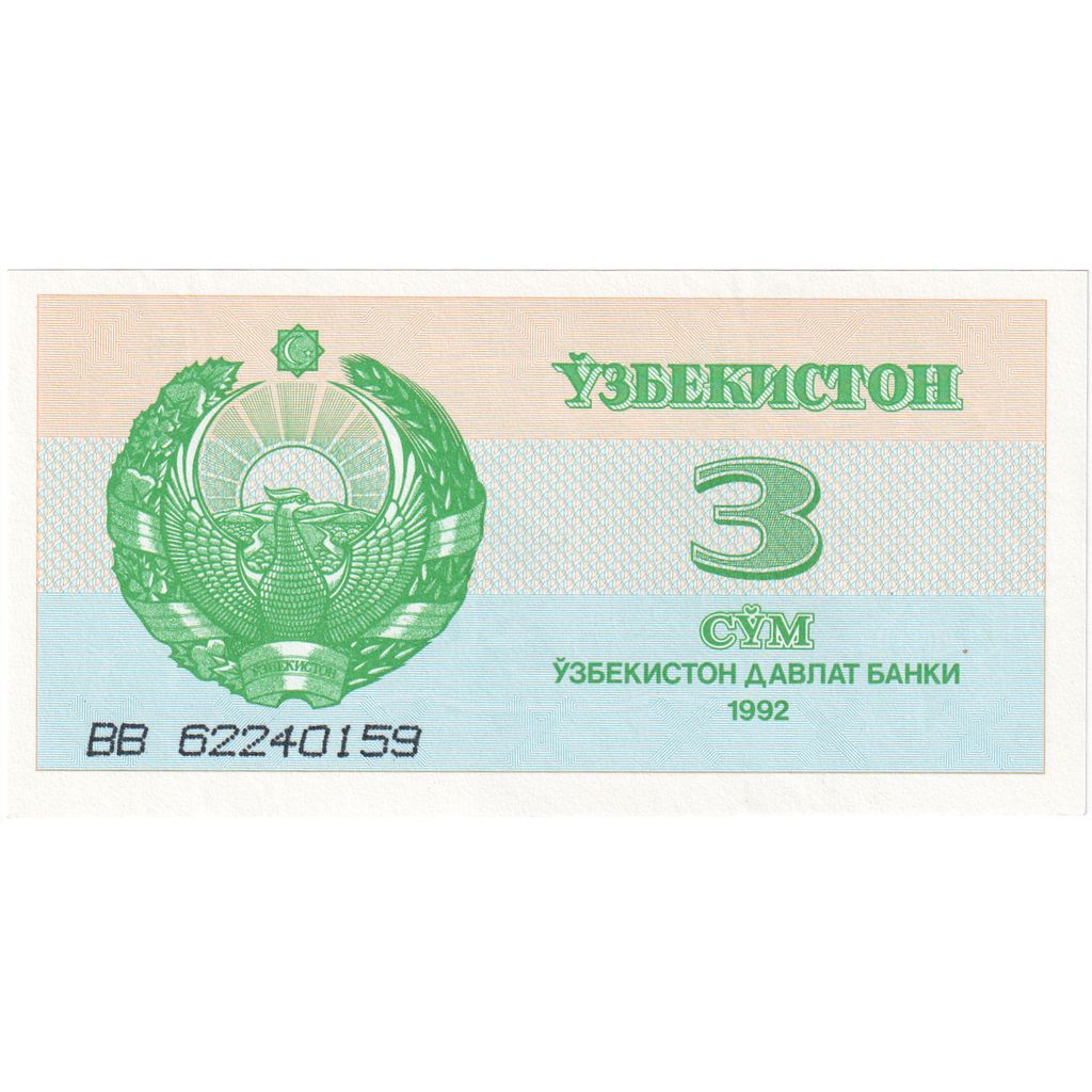 Uzbekistan, 
  
  3 vsota, 
  
  1992