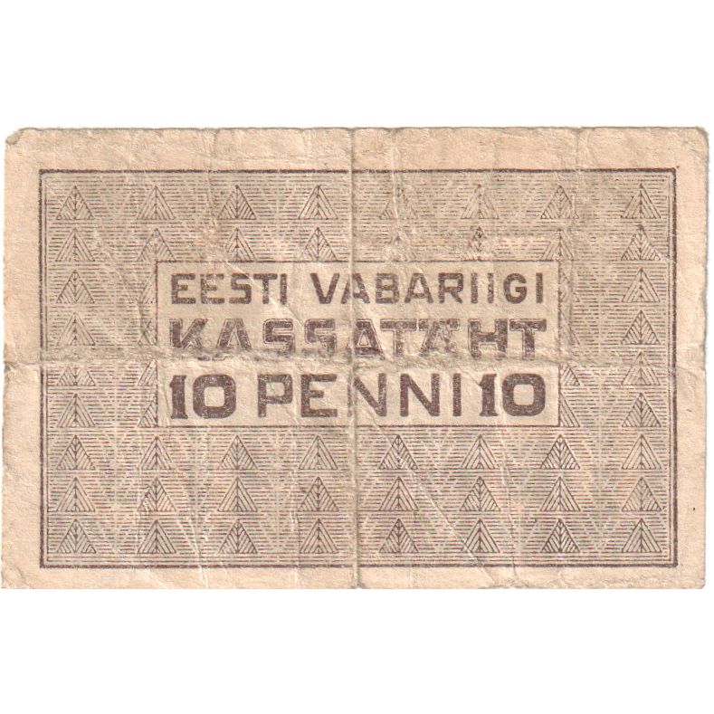 Estonija, 
  
  10 penijev, 
  
  1919