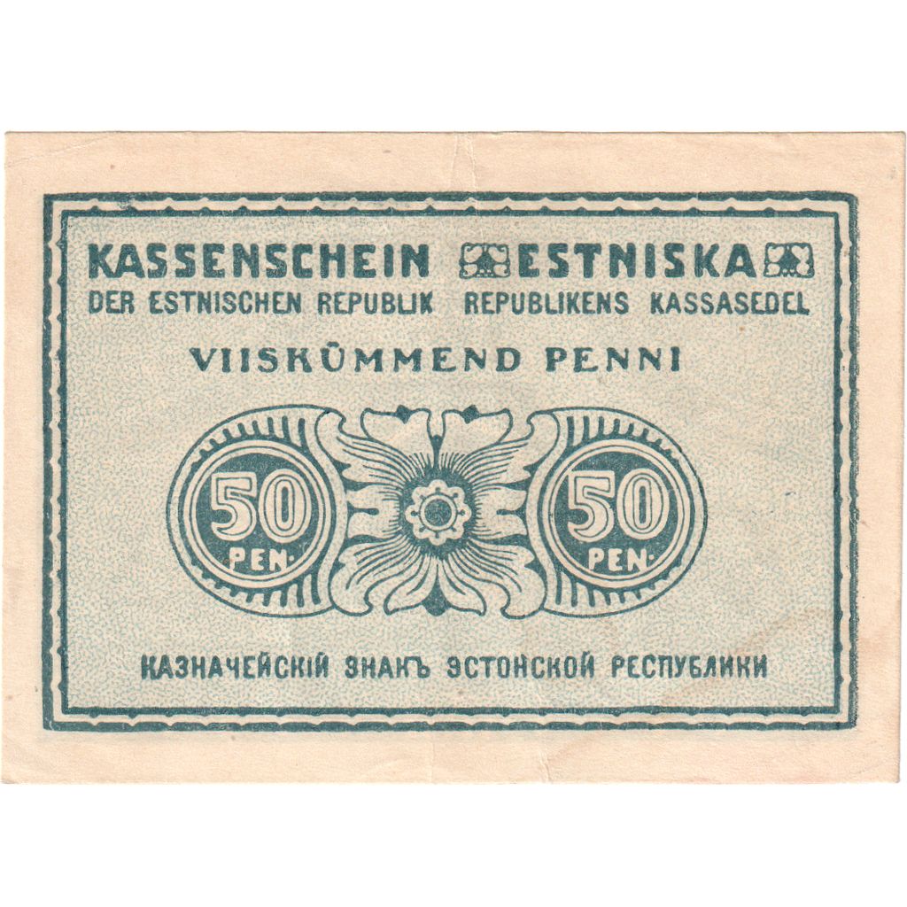 bankovec, 
  
  Estonija, 
  
  50 penijev