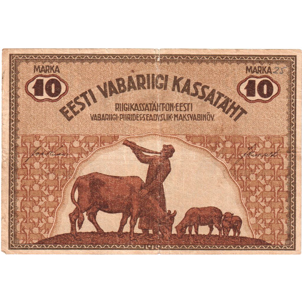 Estonija, 
  
  10 Marka, 
  
  1919