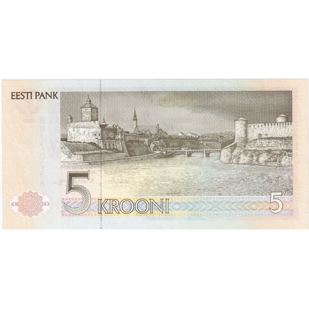 Estonija, 
  
  5 kron, 
  
  1992