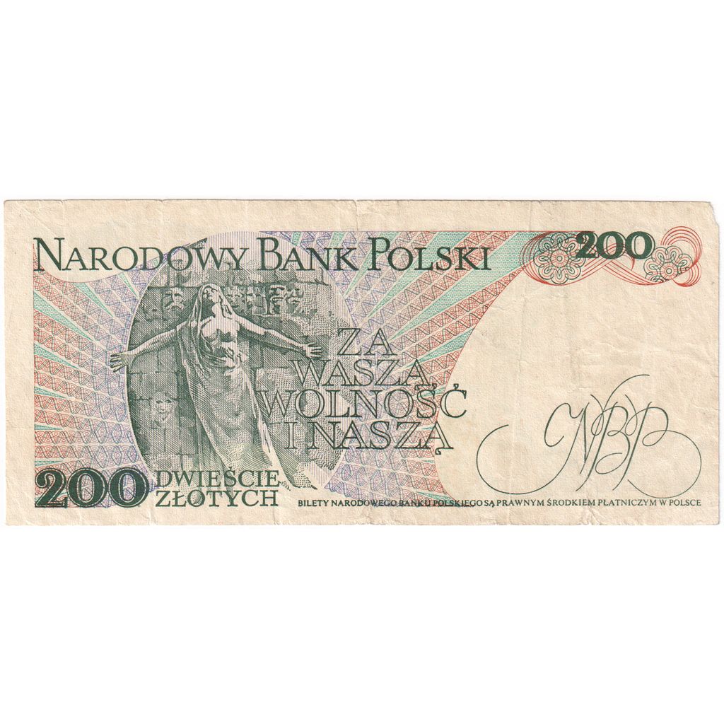 Poljska, 
  
  200 zlotov, 
  
  1988-12-01