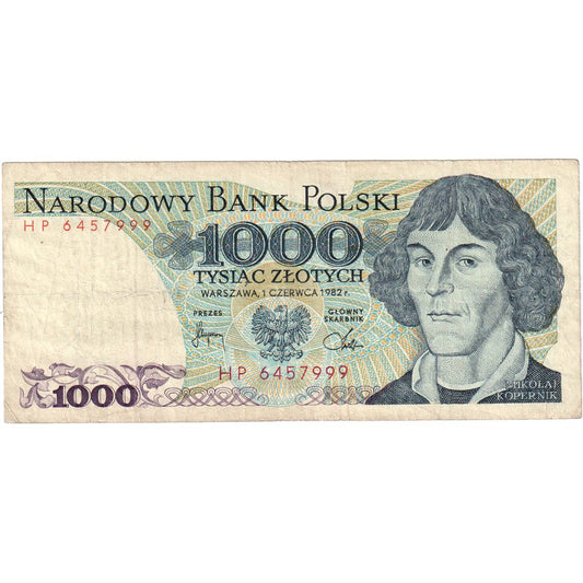 Poljska, 
  
  1000 zlotov, 
  
  1982-12-01