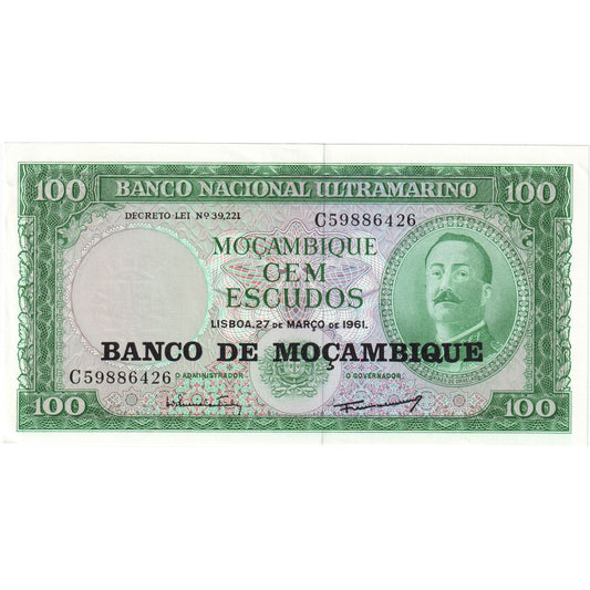 Mozambik, 
  
  100 eskudov, 
  
  1961-03-27