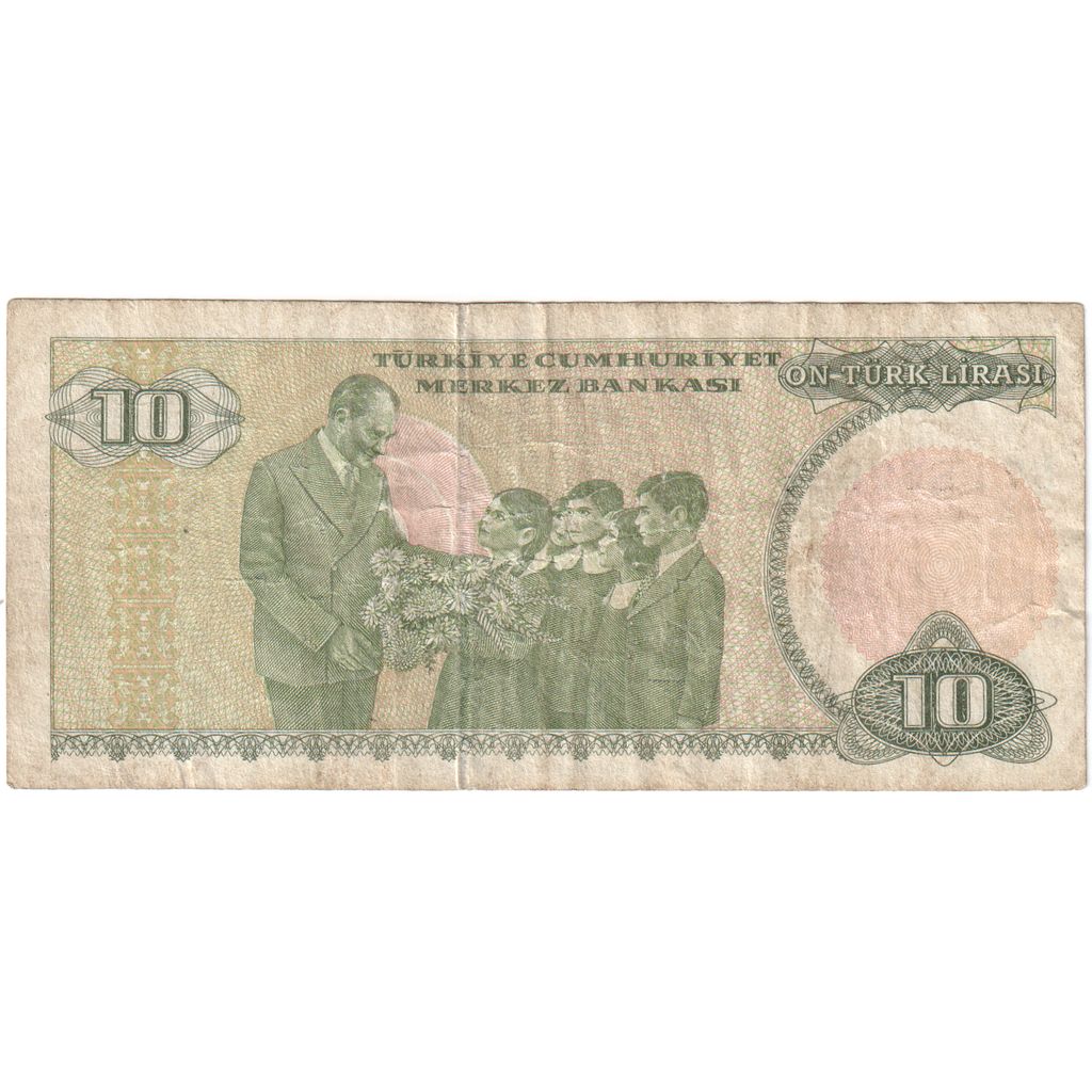 Turčija, 
  
  10 lir, 
  
  VF (20-25)