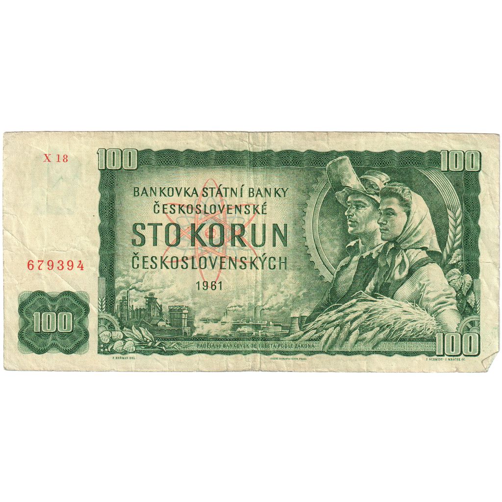 Češkoslovaška, 
  
  100 korunov, 
  
  VF (30-35)