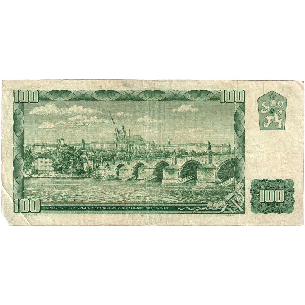 Češkoslovaška, 
  
  100 korunov, 
  
  VF (30-35)