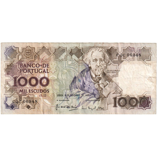 Portugalska, 
  
  1000 eskudov, 
  
  1989-11-09