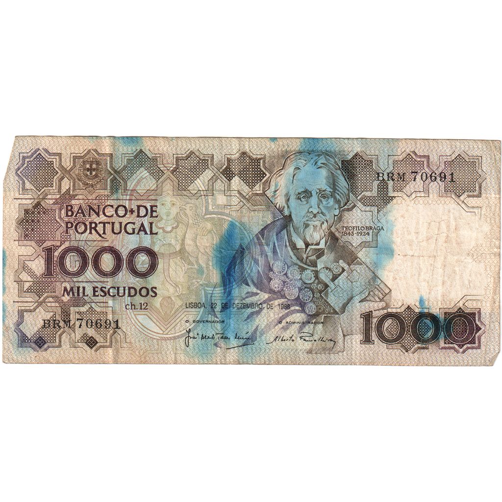 Portugalska, 
  
  1000 eskudov, 
  
  1988-12-22