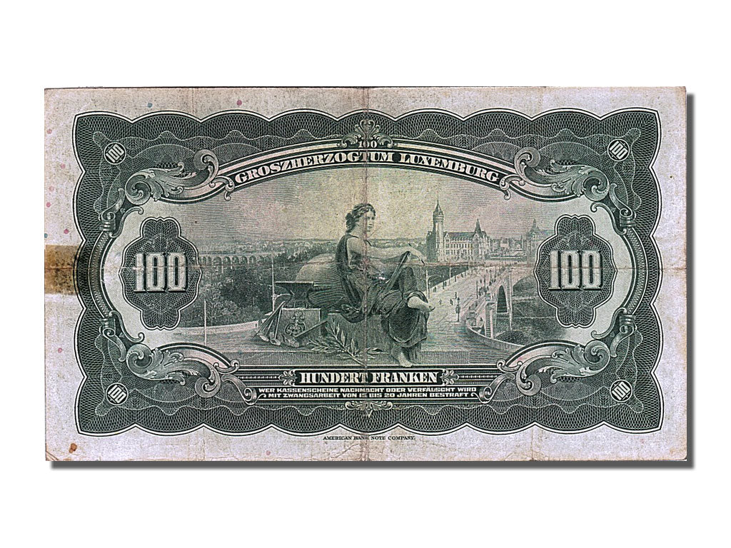 bankovec, 
  
  Luksemburg, 
  
  100 frankov