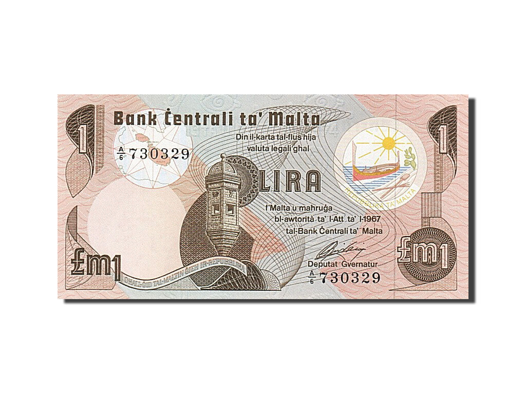 bankovec, 
  
  Malta, 
  
  1 lira