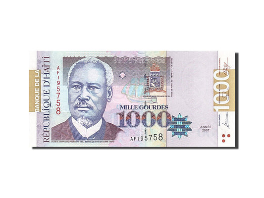 bankovec, 
  
  Haiti, 
  
  1000 Gourdes