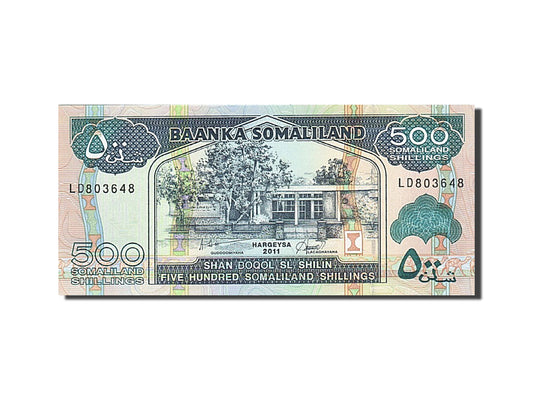 bankovec, 
  
  Somaliland, 
  
  500 šilingov = 500 šilinov