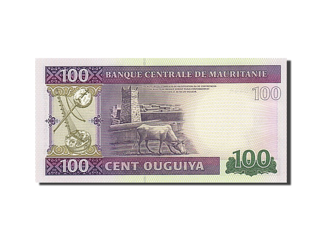 bankovec, 
  
  Mavretanija, 
  
  100 Ouguiya