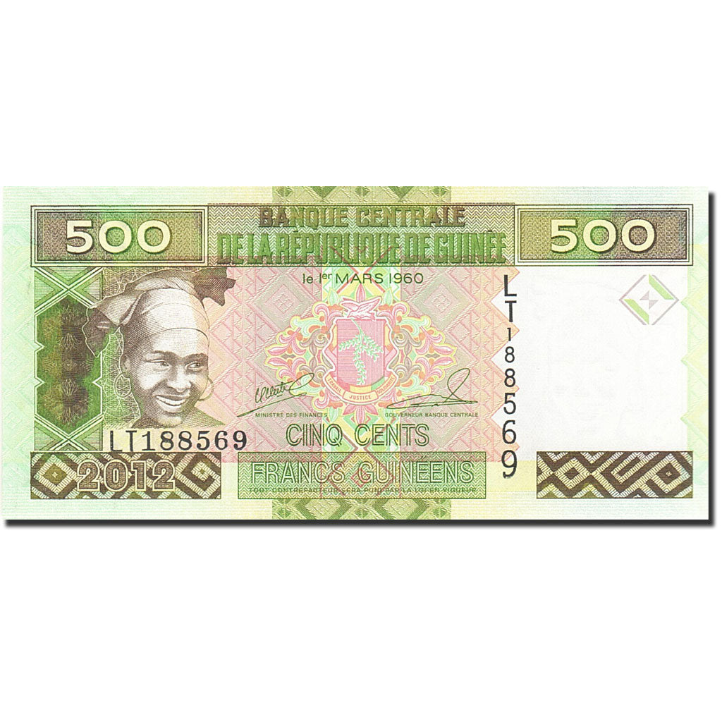 bankovec, 
  
  Gvineja, 
  
  500 frankov