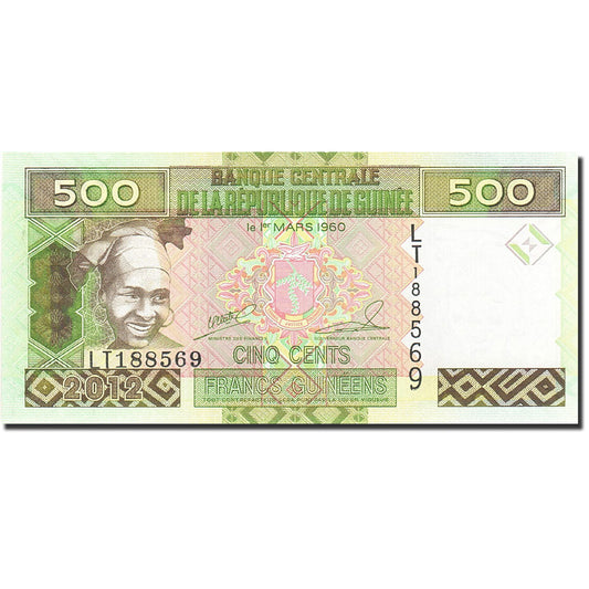 bankovec, 
  
  Gvineja, 
  
  500 frankov