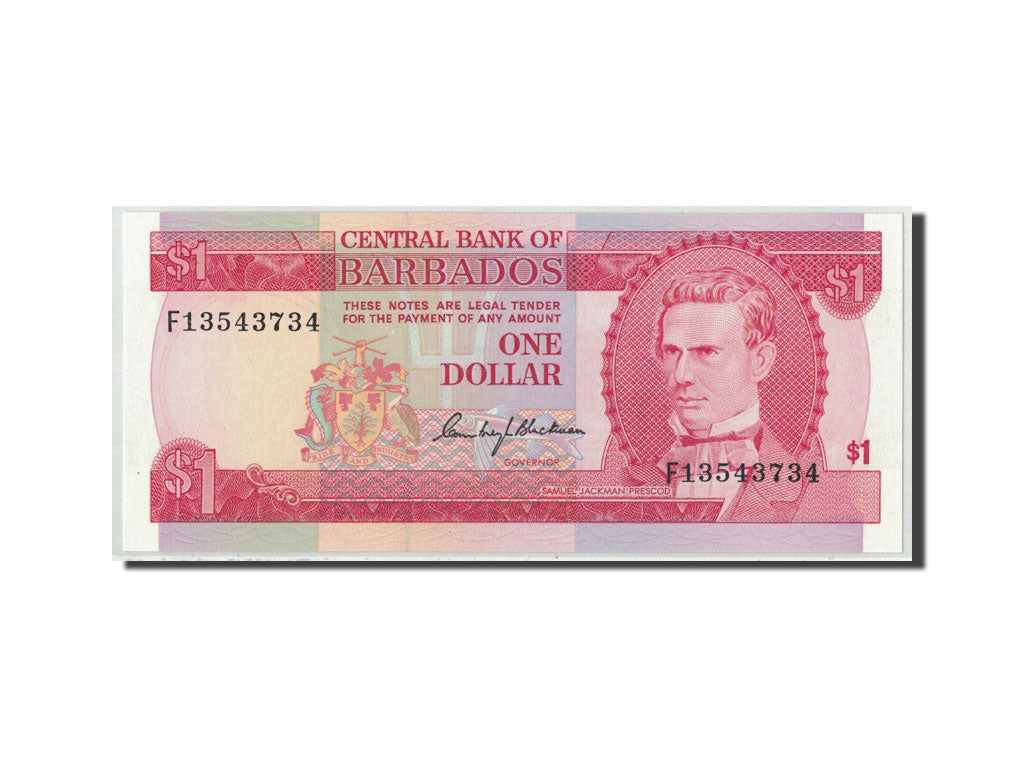 bankovec, 
  
  Barbados, 
  
  1 dolar