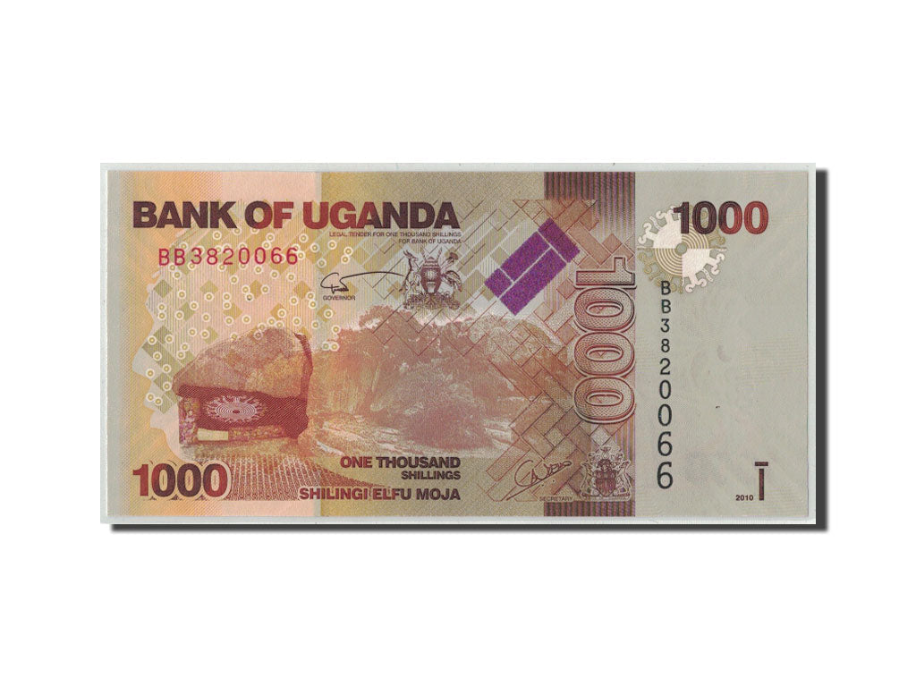 bankovec, 
  
  Uganda, 
  
  1000 šilingov