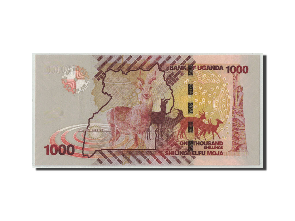 bankovec, 
  
  Uganda, 
  
  1000 šilingov