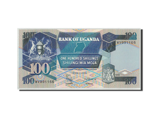 bankovec, 
  
  Uganda, 
  
  100 šilingov