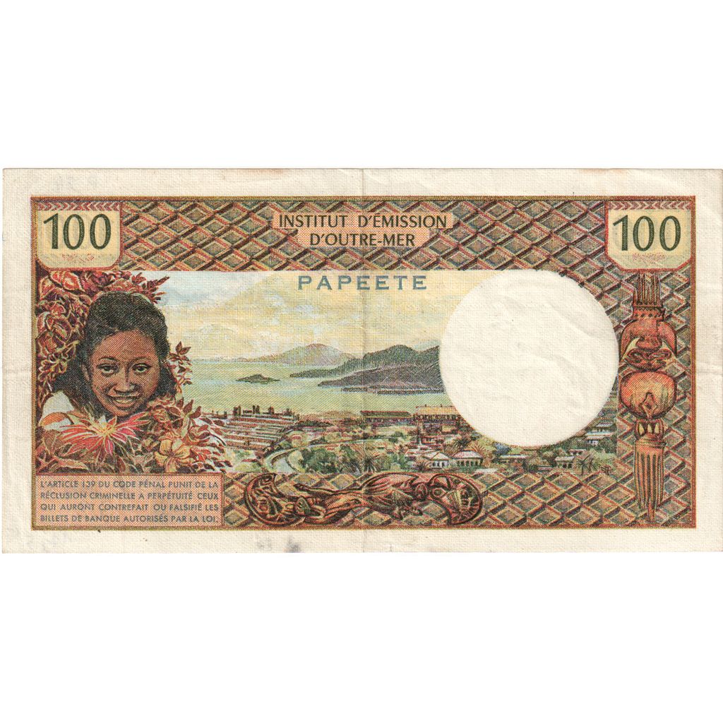 Tahiti, 
  
  100 frankov, 
  
  EF (40-45)