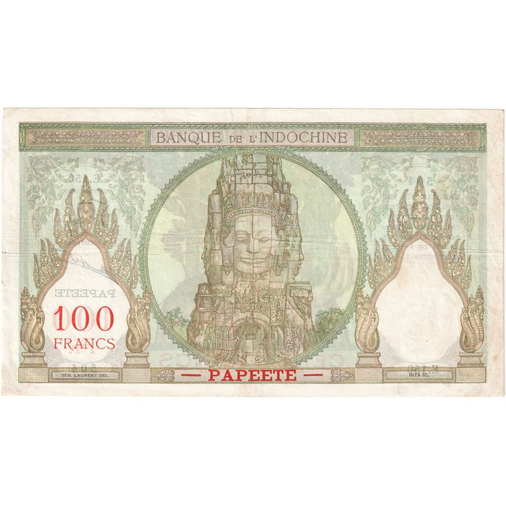 Tahiti, 
  
  100 frankov, 
  
  1959-1961