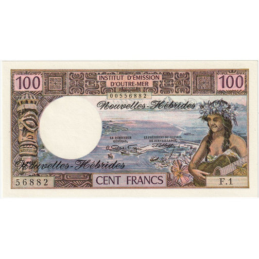 Novi Hebridi, 
  
  100 frankov, 
  
  1977