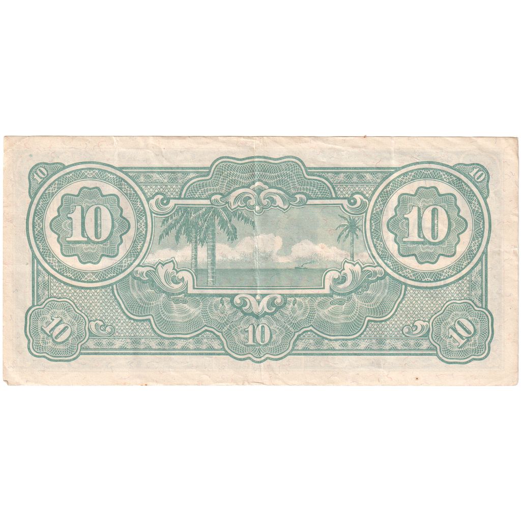 MALAJA, 
  
  10 dolarjev, 
  
  1942-1944