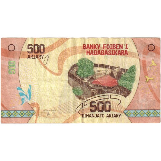 Madagaskar, 
  
  500 ariarjev, 
  
  VF (30-35)