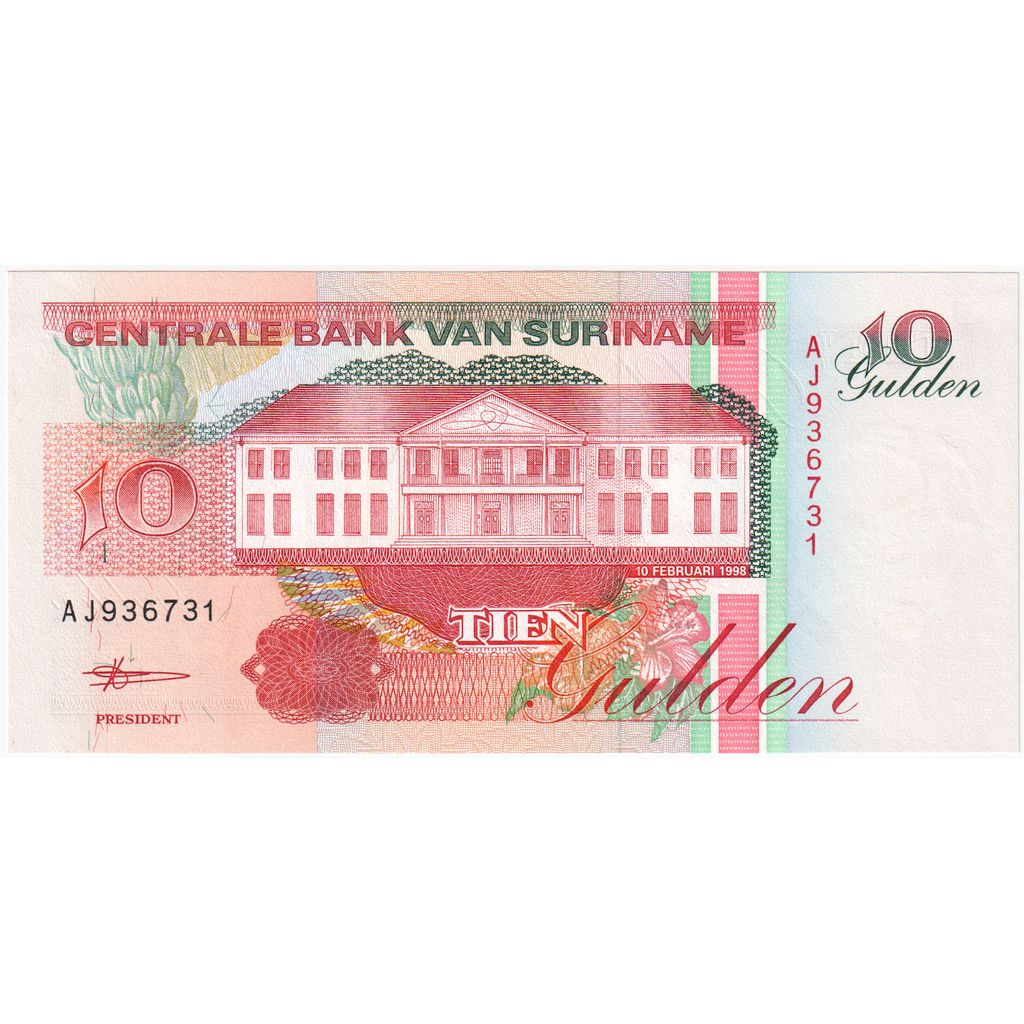 Surinam, 
  
  10 guldnov, 
  
  1998-02-10