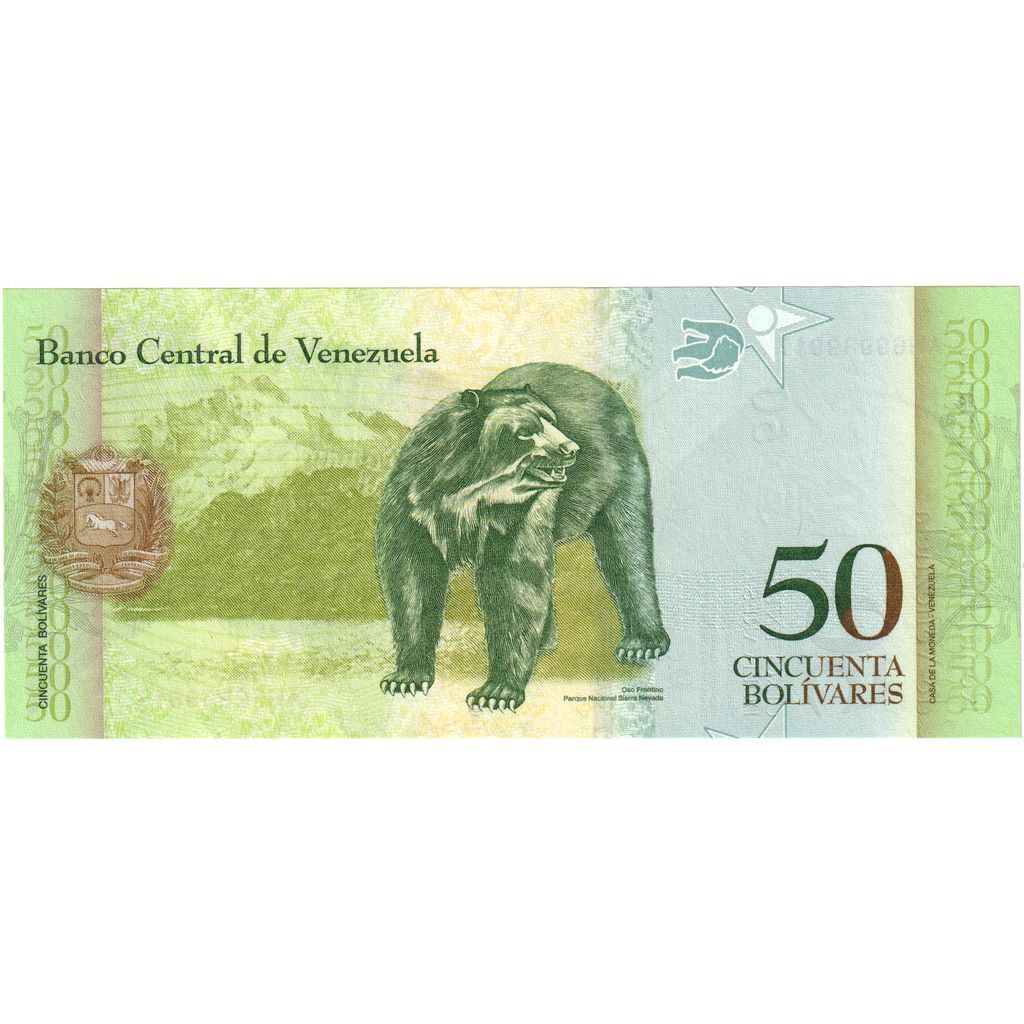 Venezuela, 
  
  50 bolivarjev, 
  
  2015-06-23