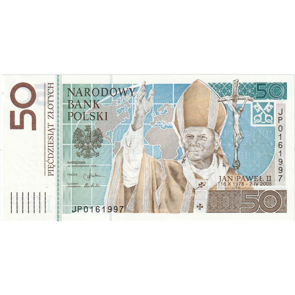 Poljska, 
  
  50 zlotov, 
  
  2006