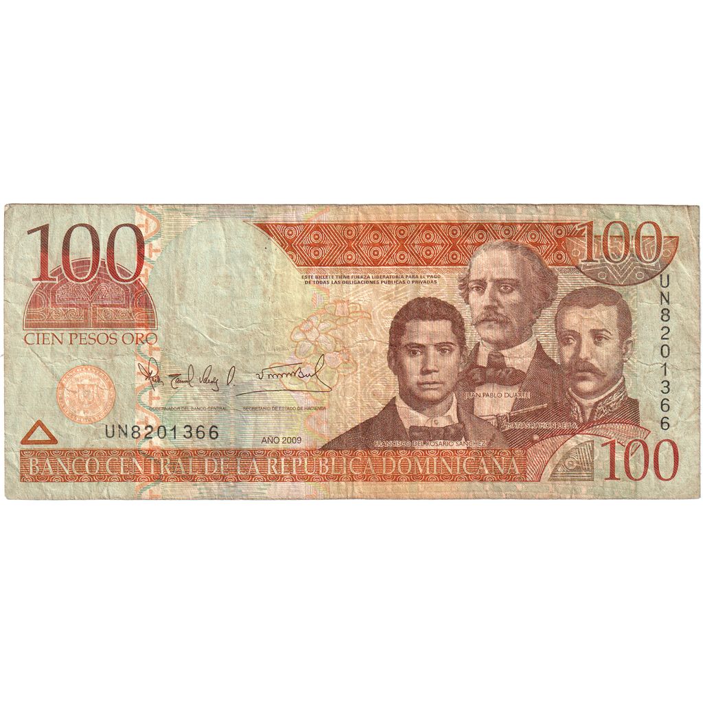 Dominikanska republika, 
  
  100 pesos oro, 
  
  VF (20-25)